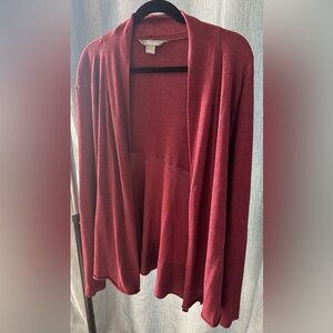 Natural soft  open front cardigan    Size large.